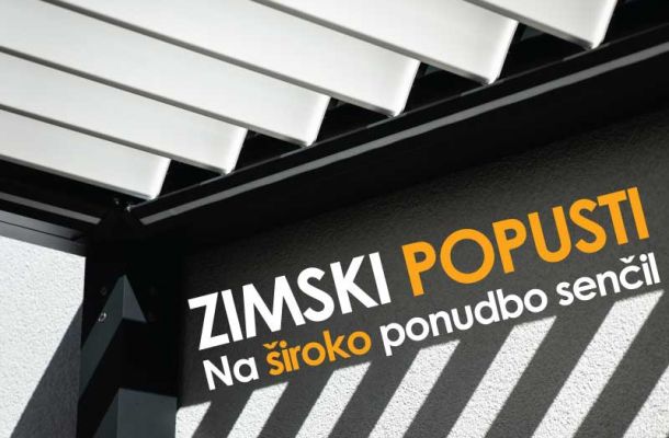 Zimski popusti na celotno ponudbo senčil